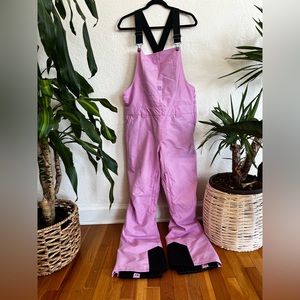 Baby Pink Billabong Ski Bibs